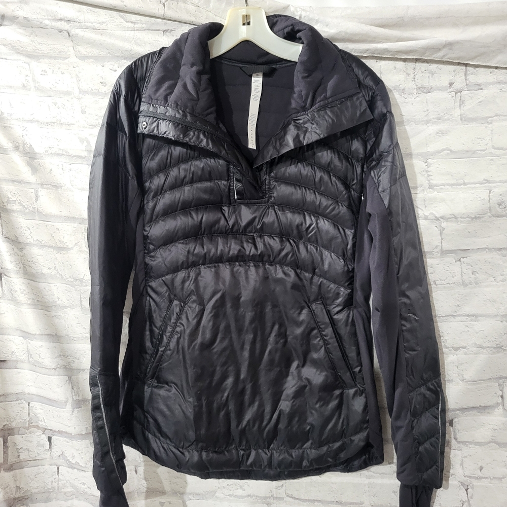 Lululemin Down For A Run Women's Black Down Quilted Jacket